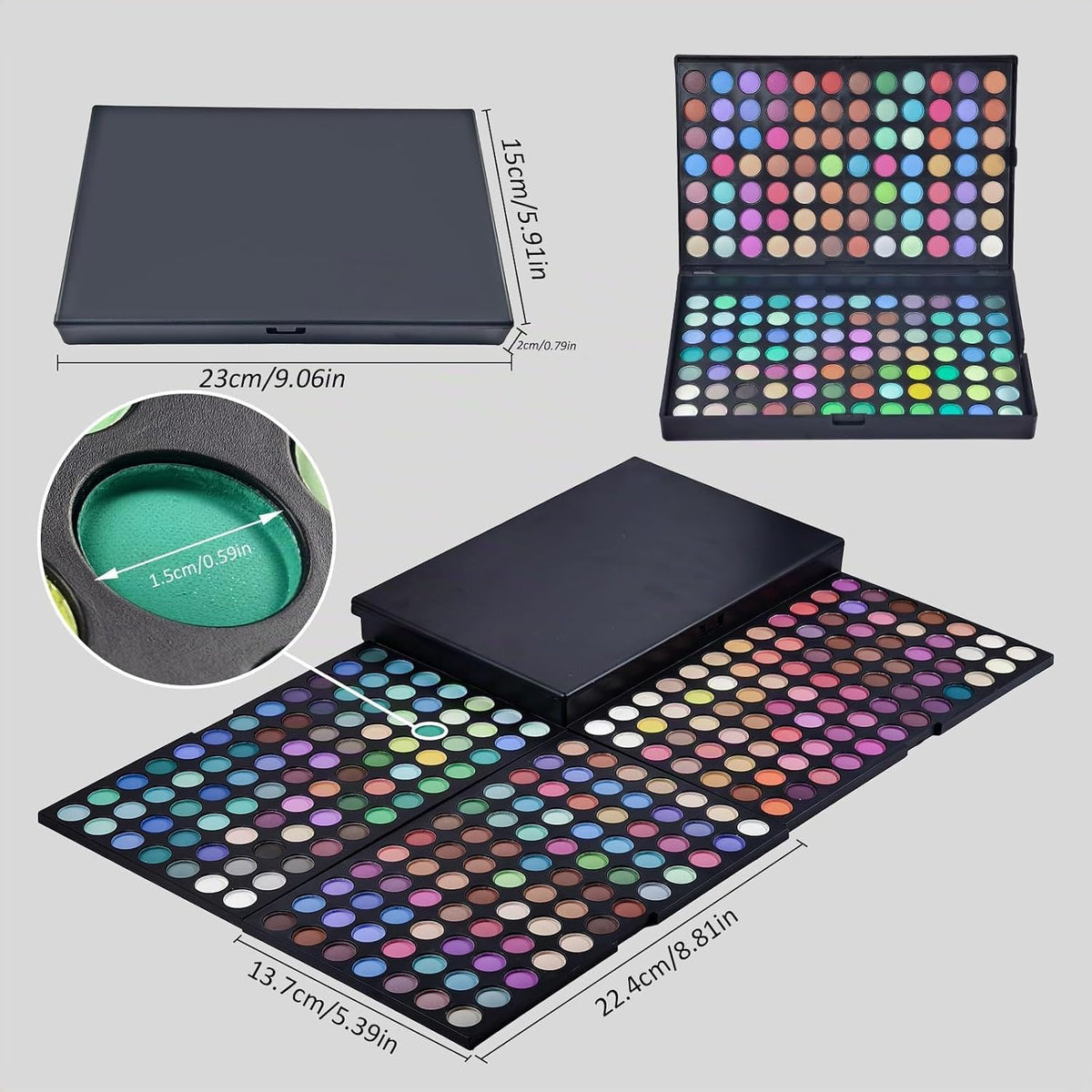 Pure Vie Paleta de sombra de ojos de 252 colores, maquillaje mezcla...