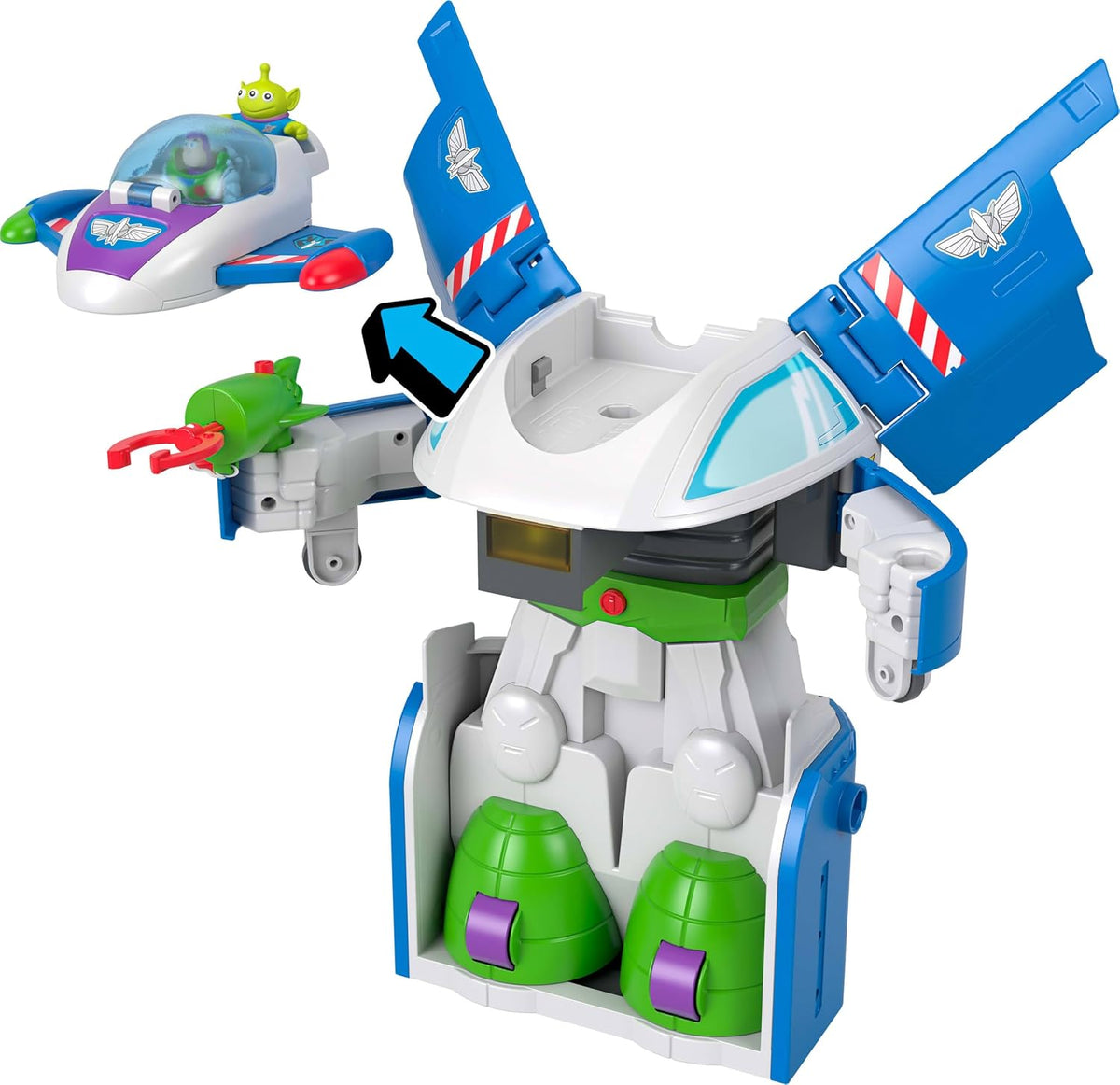 Fisher-Price Imaginext Transforming Buzz Lightyear Ship con figuras...