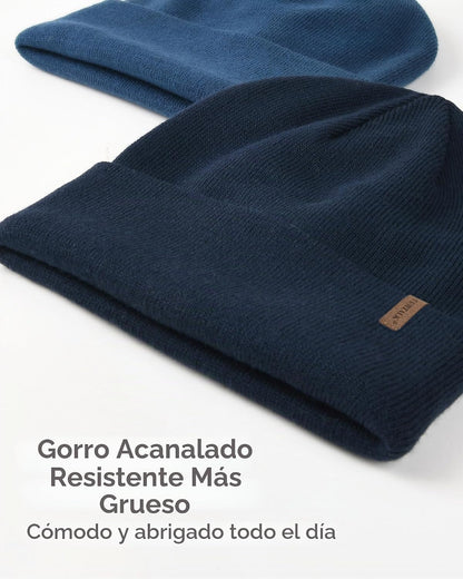 FURTALK Gorro para Hombres y Mujeres con Puños Tejido Grueso Unisex...