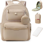 Momcozy Mochila para pañales para viajes y trabajo, impermeable y c...