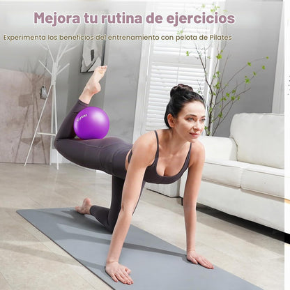 kisnbld Pequeña pelota de ejercicio, mini pelota de pilates de 9 pu...