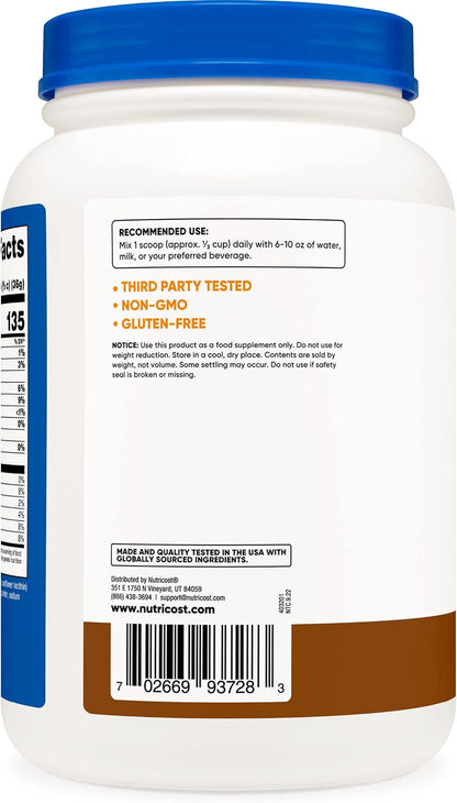 Nutricost Aislado de proteína de suero (Mocha) 2LBS