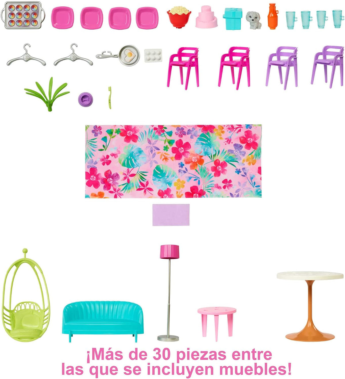 Barbie Juego y accesorios para casa de muñecas de vacaciones | Casa...