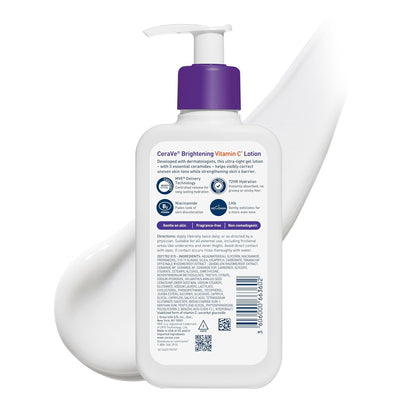 CeraVe Loción corporal iluminadora de vitamina C, cuidado de la pie...