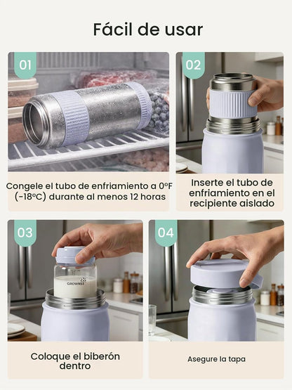 Grownsy Enfriador portátil de leche materna de 22 oz para trabajo y...