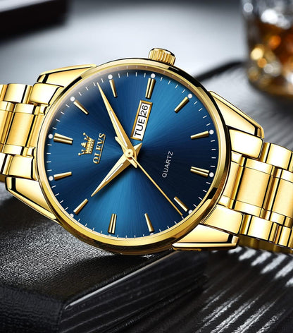 OLEVS Relojes para hombre Relojes de cronógrafo de fácil lectura lu...