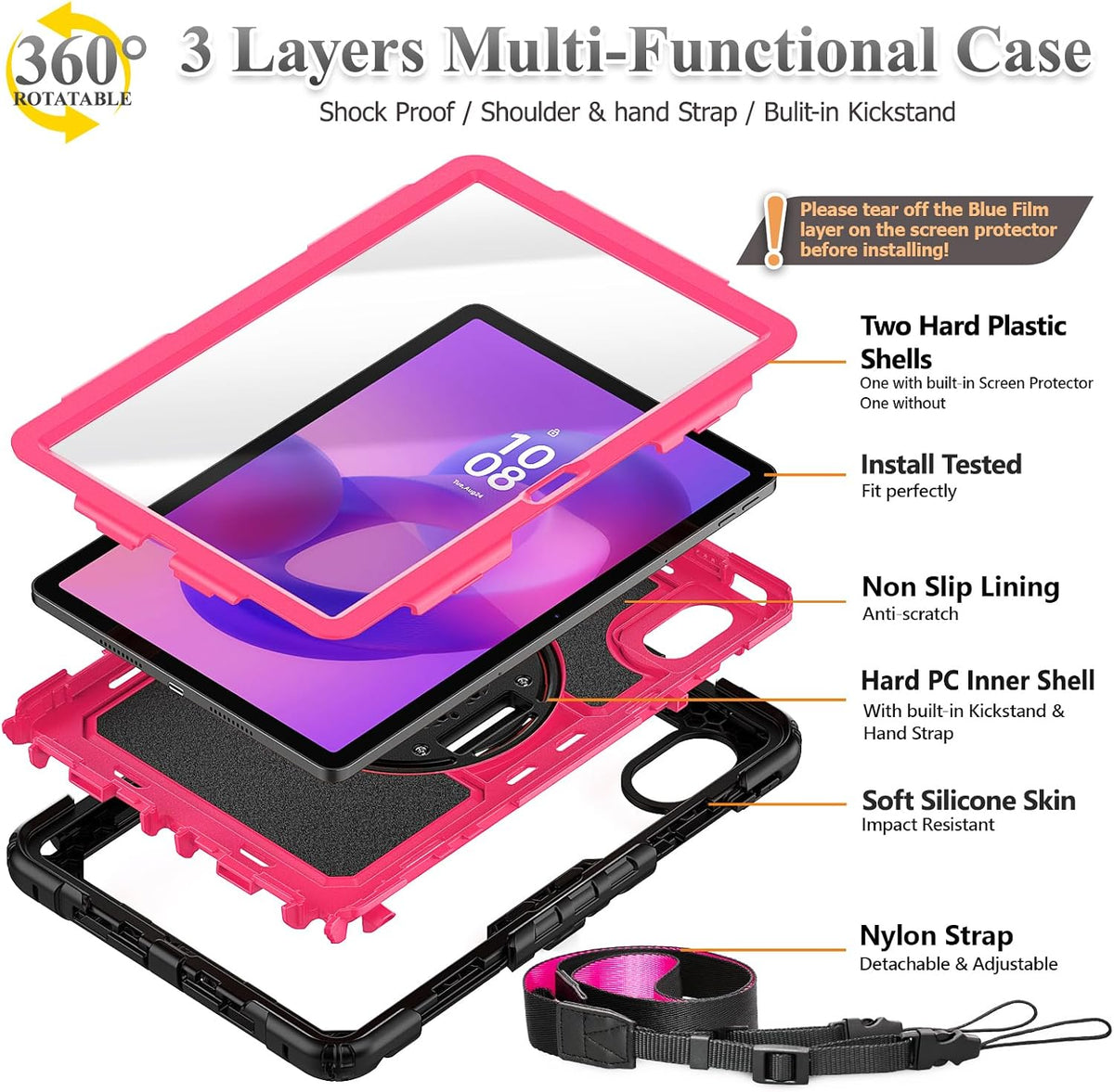SEYMAC stock Funda para tablet Lenovo Idea Tab de 11 pulgadas\/M11...