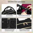 ViveVoy Mochila grande para pañales con cambiador y funda para chup...