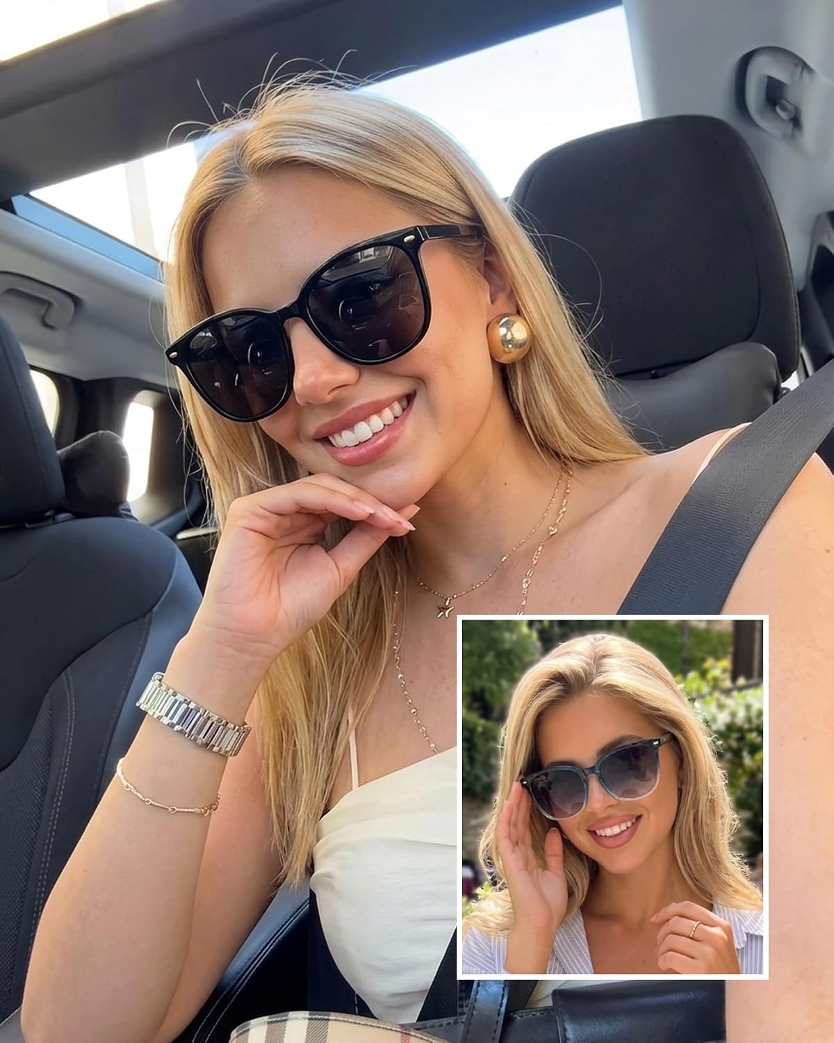 FIMILU 2 paquetes de gafas de sol para mujer, lentes polarizadas co...
