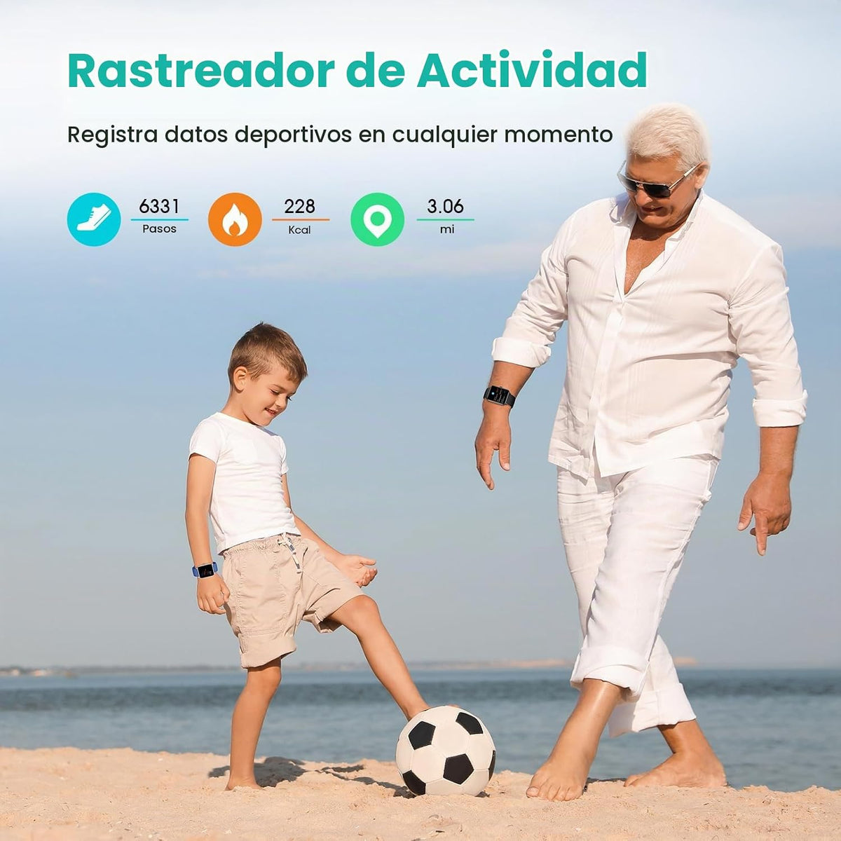 Reloj podómetro apto para personas mayores sin aplicación, no requi...