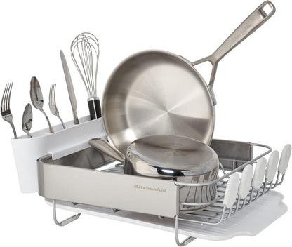 KitchenAid Escurridor compacto de alambre satinado resistente al óx...