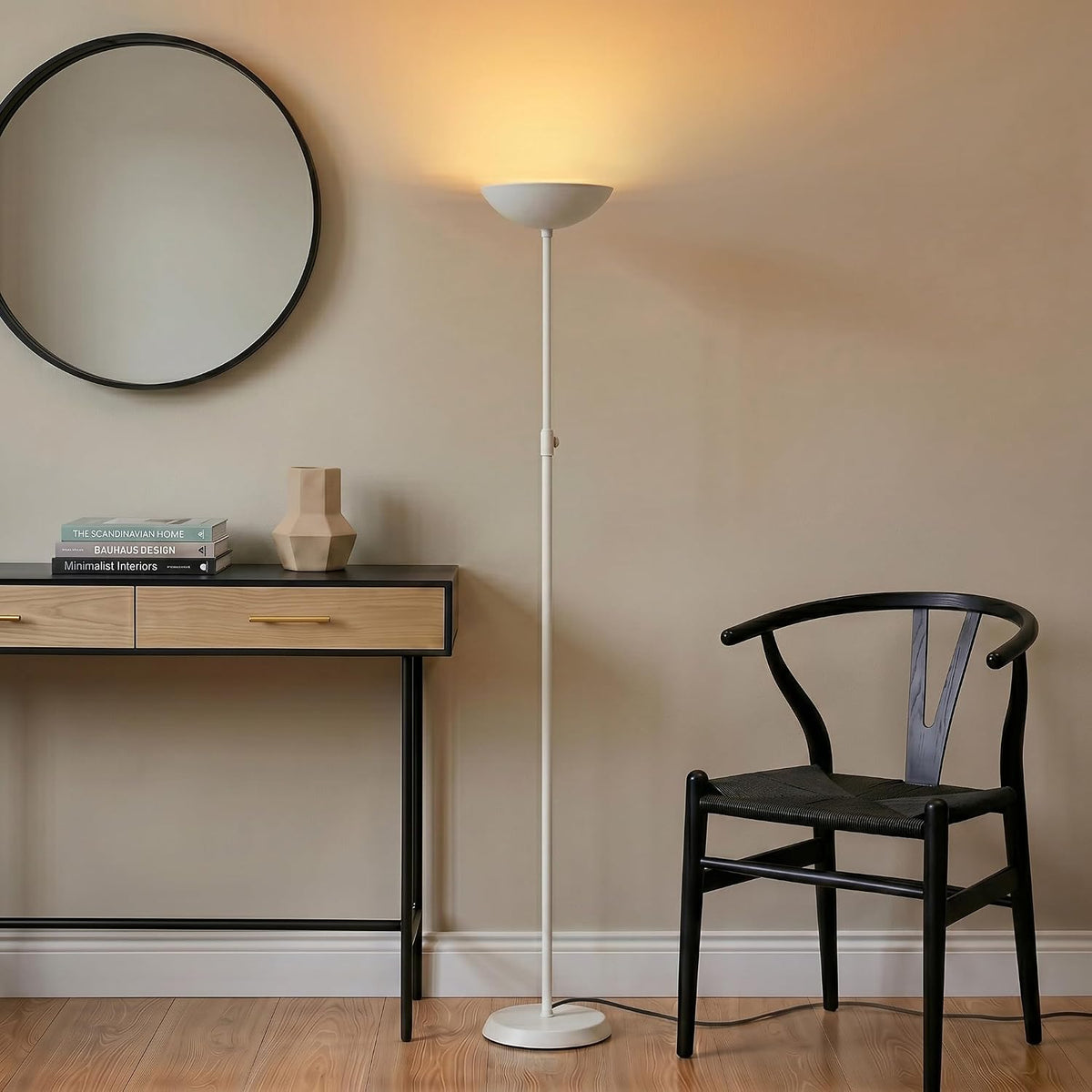 Brightech SkyLite - Lámpara de pie LED, lámpara de pie súper brilla...