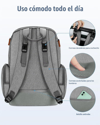 Mancro - Mochila para pañales con correa para cochecito de bebé, pa...