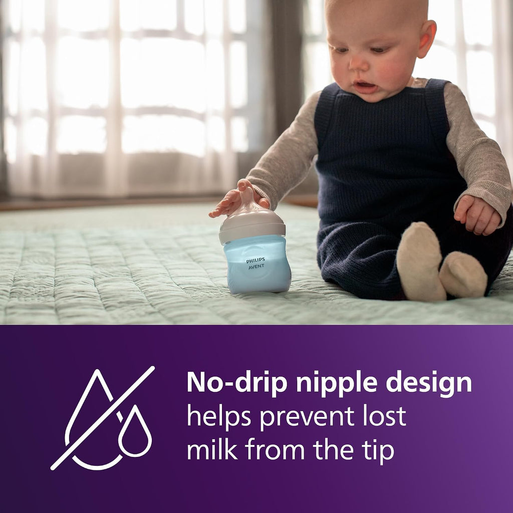 Philips Avent Biberones naturales, flujo lento, 4 onzas, sin BPA, p...