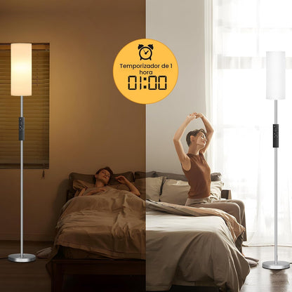 Ambimall - Lámpara de pie para sala, con control remoto y regulació...