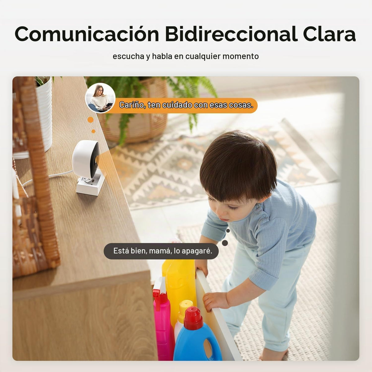 Cámaras 2K para seguridad del hogar, interior\/exterior para monito...