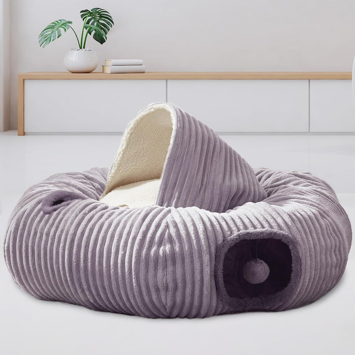 Cama Túnel para Gatos de Interior - Lindo Túnel de Donut para Gatos...