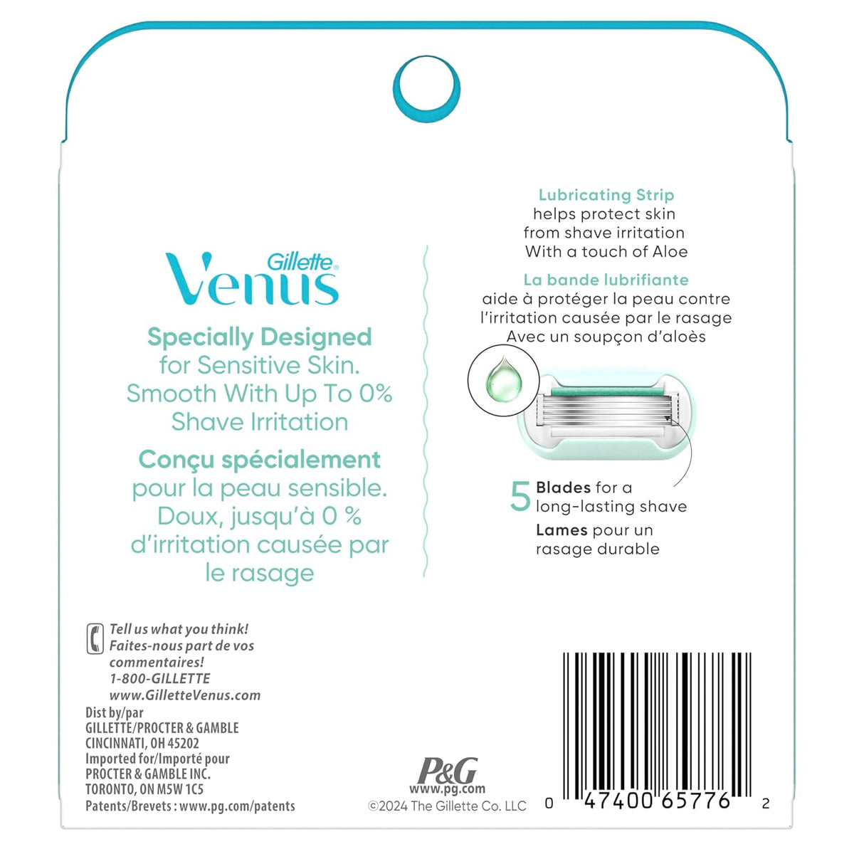 Gillette Venus Embrace Sensitive Repuesto de máquina de afeitar par...