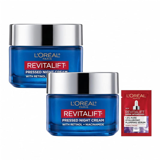 L'Oreal Paris Revitalift Crema de noche prensada, retinol + nia...