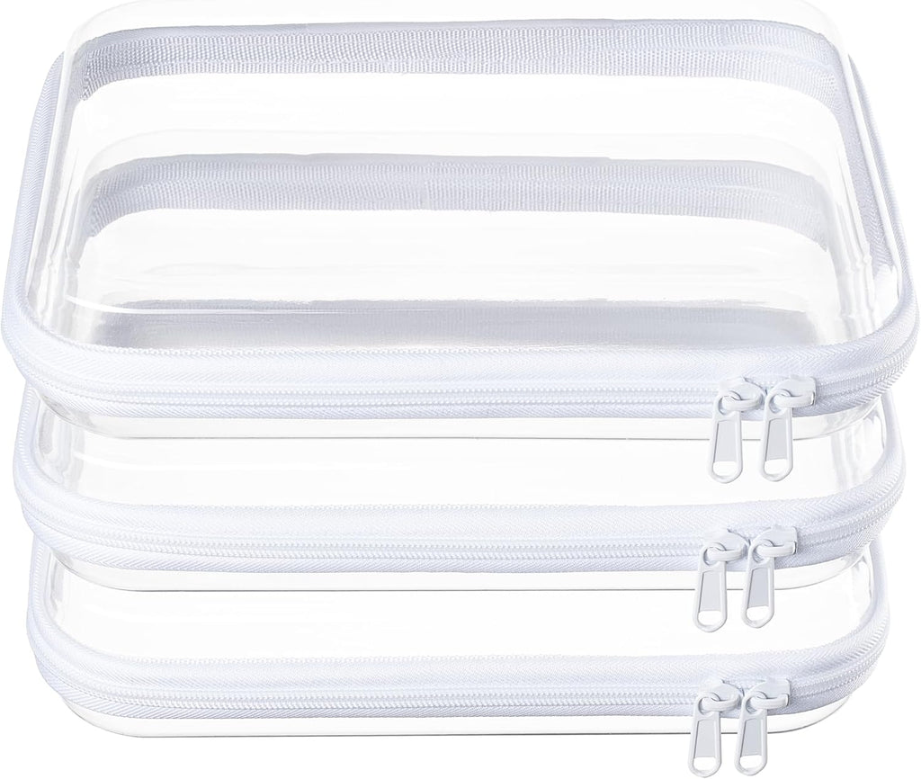 WELPIRT - Bolsas transparentes con cremallera rígida, bolsas transp...