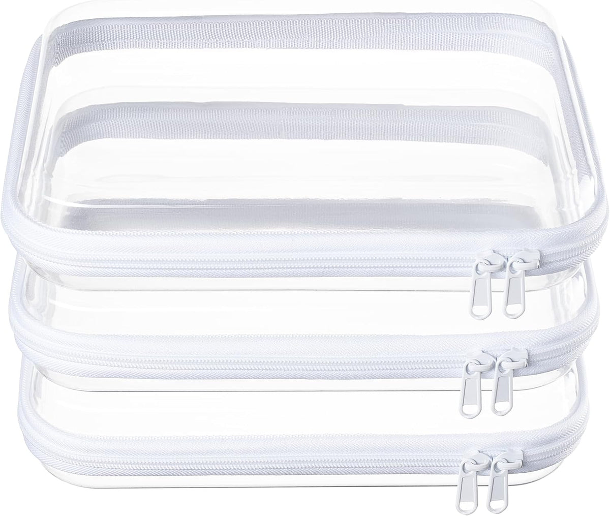 WELPIRT - Bolsas transparentes con cremallera rígida, bolsas transp...