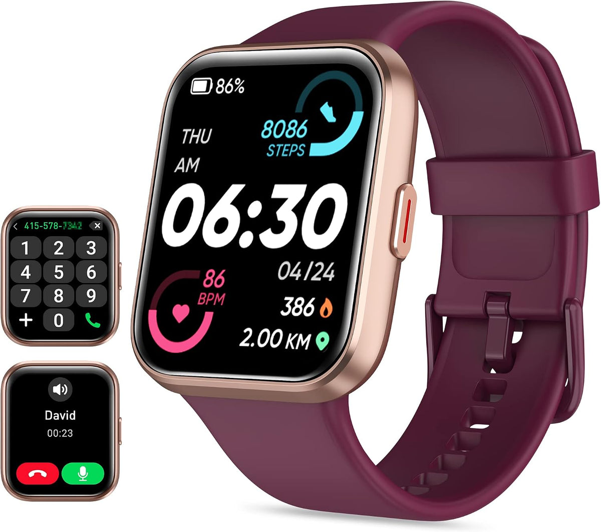 Tensky Reloj inteligente para hombres y mujeres (recepción de llama...