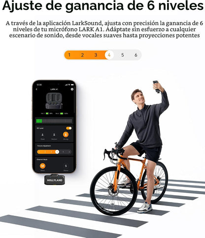 Micrófono inalámbrico Hollyland Lark A1 Mini para iPhone y Android,...