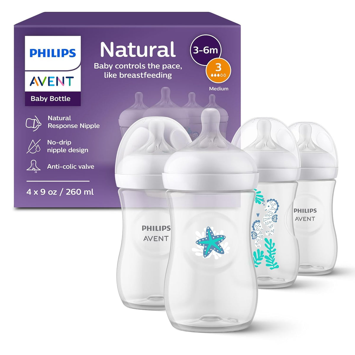 Philips Avent Biberones naturales con pezones de respuesta natural...