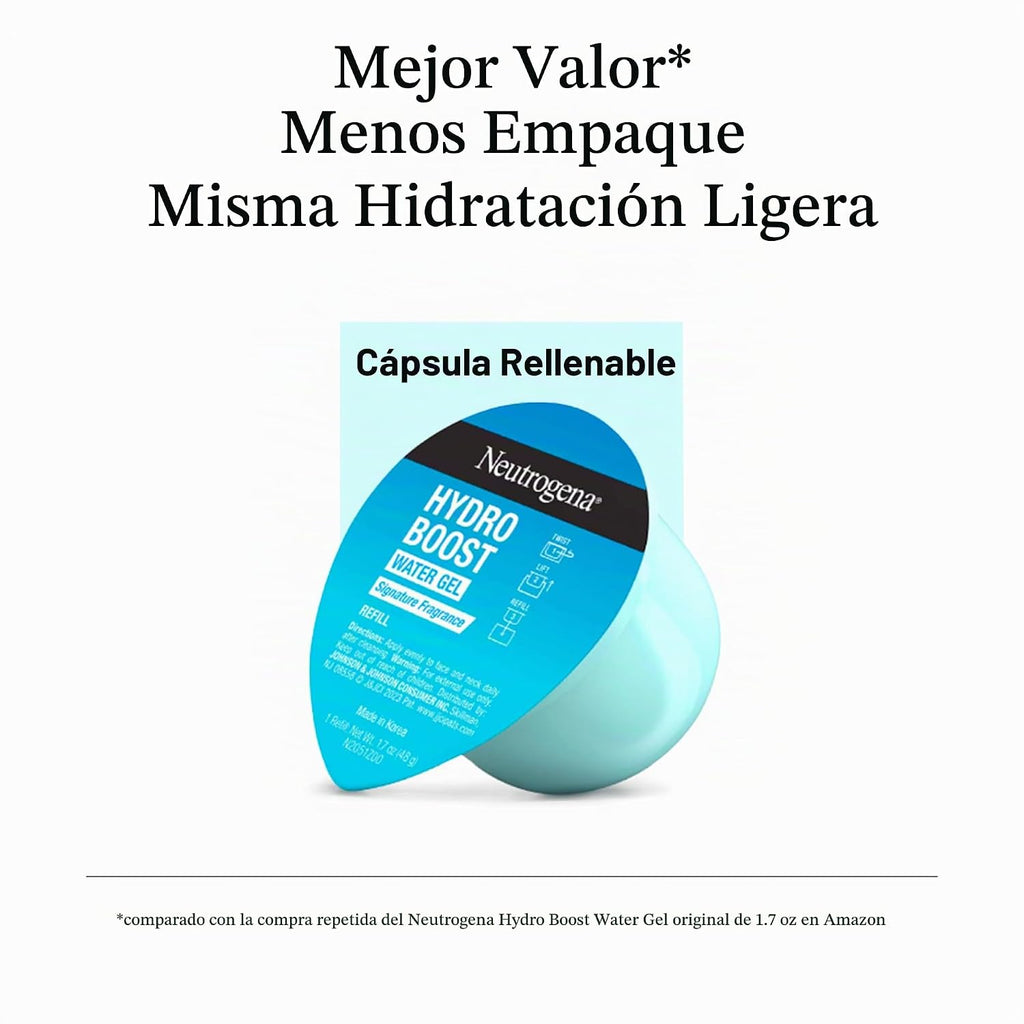 Neutrogena Hydro Boost Water Gel Face Moisturizer Pod de Recarga, P...