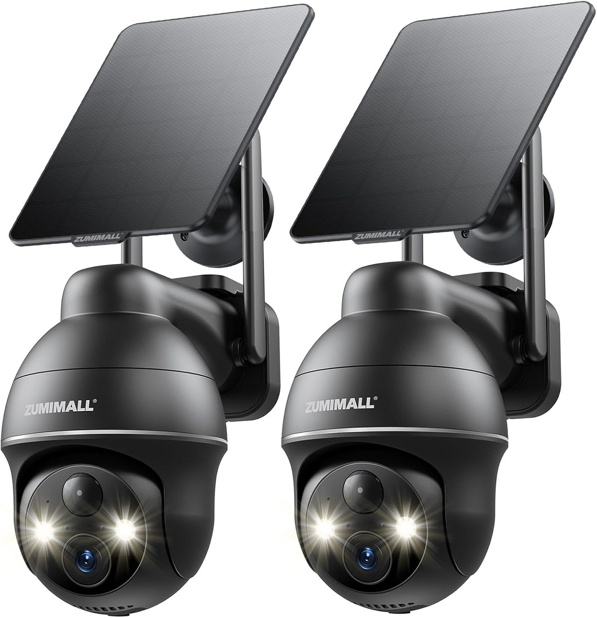 ZUMIMALL Cámaras de seguridad solares 2K inalámbricas para exterior...