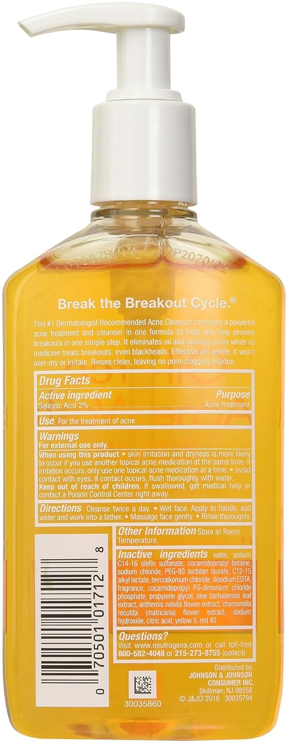 Neutrogena Lavado de acné sin aceite 9.10 oz (paquete de 2) | Paque...
