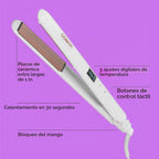 Conair - Plancha para el cabello, doble cerámica, platos extralargo...