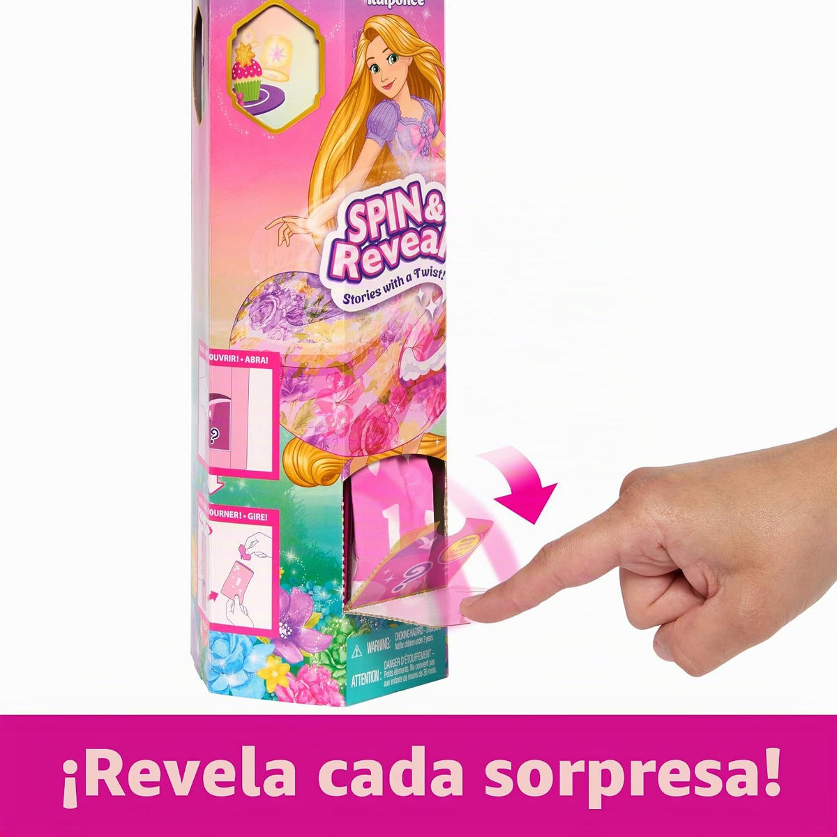 Mattel Disney Princess - Set de moda de muñeca Rapunzel, gira y des...