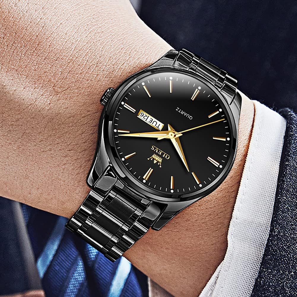 OLEVS Relojes para hombre Relojes de cronógrafo de fácil lectura lu...