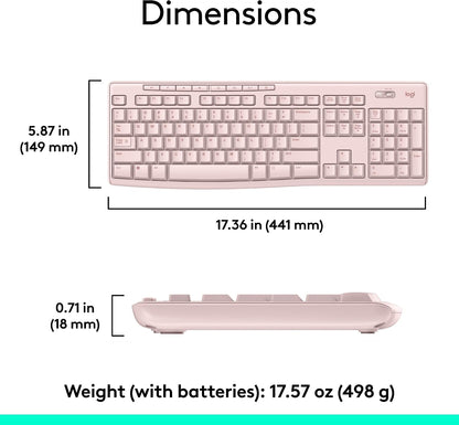 Logitech MK270 Combo de teclado y mouse inalámbricos de tamaño comp...