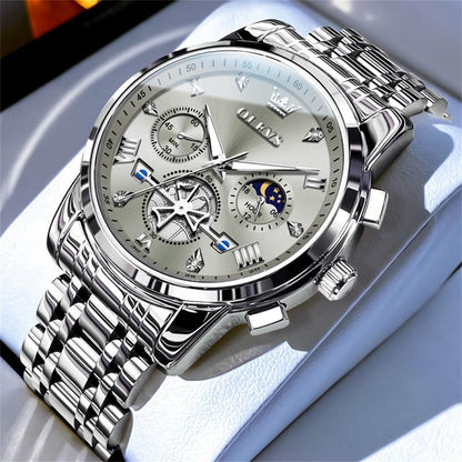 OLEVS Relojes para hombre, resistente al agua, de lujo, gran cara,...