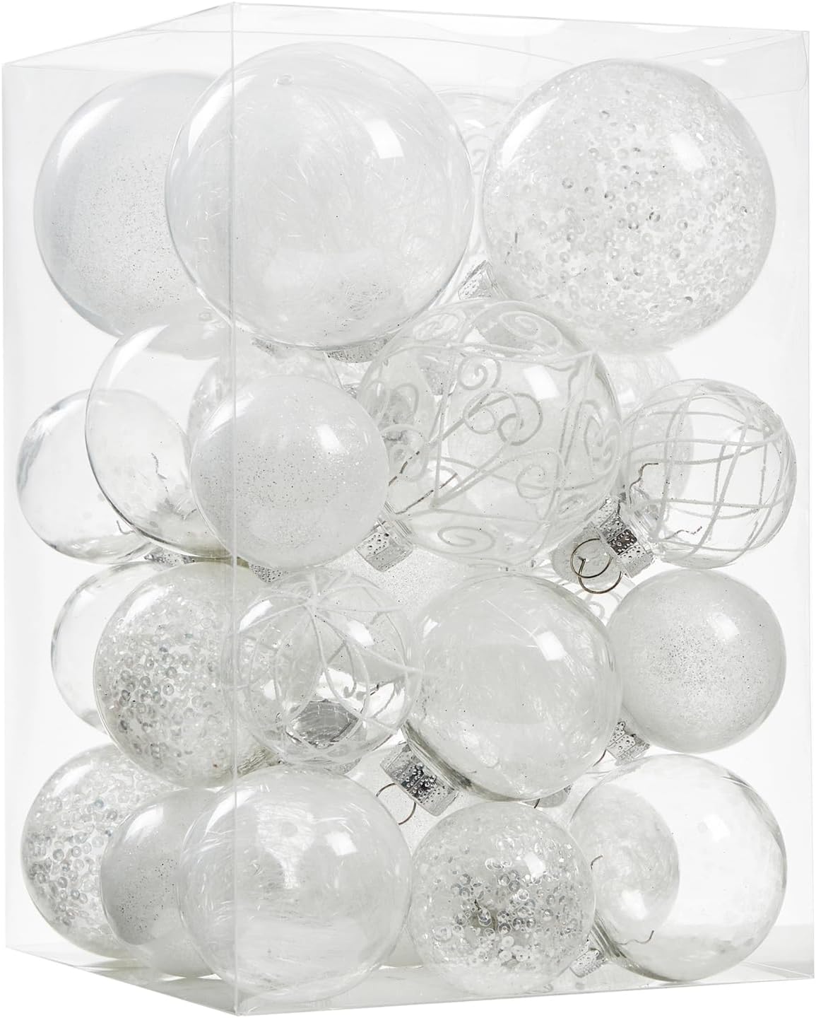 Wironlst Adornos de Bolas de Navidad Irrompibles Transparentes de P...