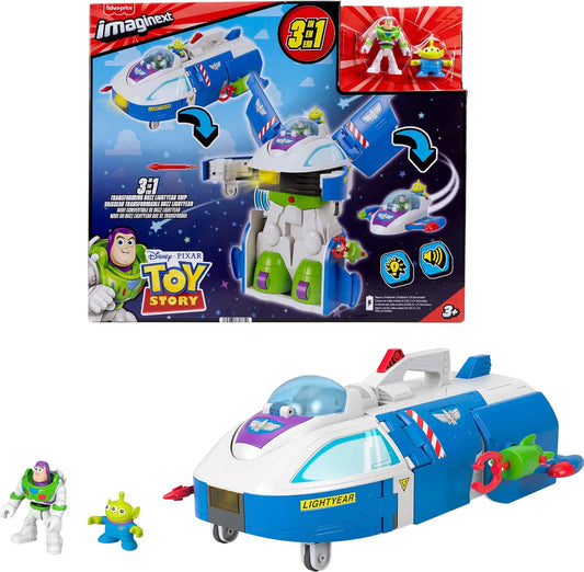 Fisher-Price Imaginext Transforming Buzz Lightyear Ship con figuras...