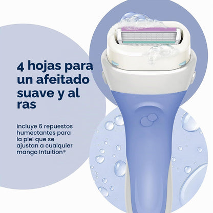 Recambio Schick Intuition, Navajas de Nutrición Pura para Mujeres |...