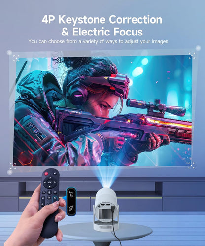 Mini proyector con Wifi y Bluetooth, proyector inteligente portátil...