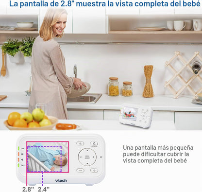 VTech VM3252 Monitor de bebé sin video WiFi, pantalla de 2.8 "...