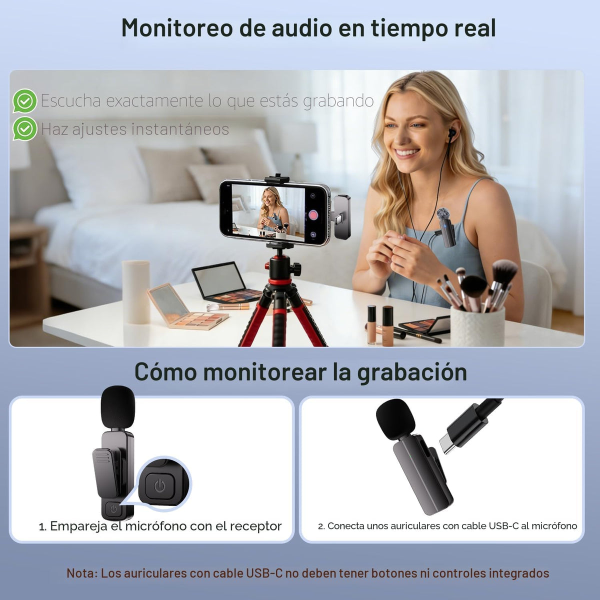 Bulatry - Paquete de 2 mini micrófonos inalámbricos de solapa para...