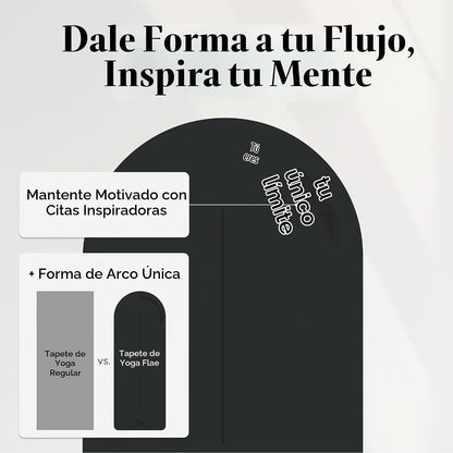 Flaè Athletics Tapete de Yoga en forma de arco, goma de poliuretano...