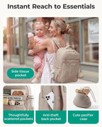 BAGSMART Mochila para pañales con bolsillos aislados y cambiador |...