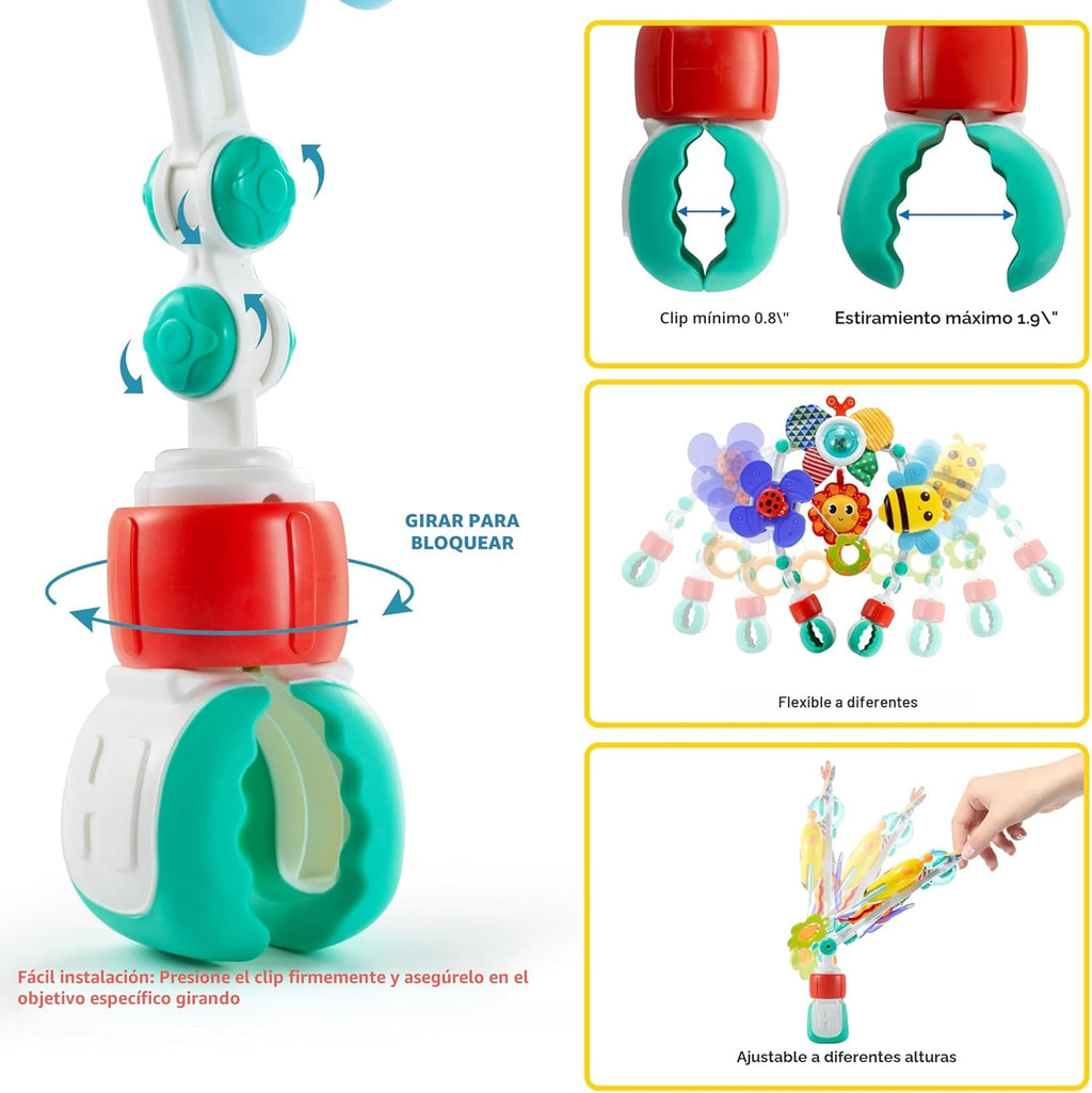 Lynncare Juguetes de moisés ajustable para bebés y niños pequeños,...
