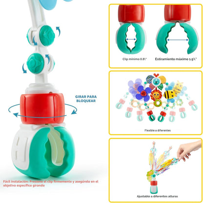 Lynncare Juguetes de moisés ajustable para bebés y niños pequeños,...