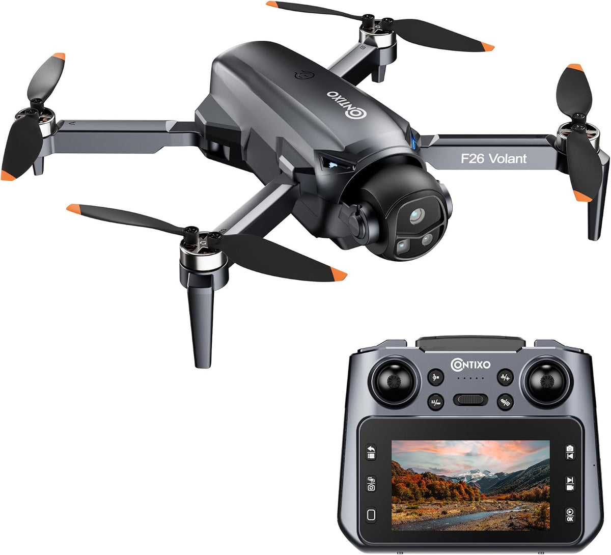 Contixo F26 Volant Drone con controlador de pantalla de 4.3", F...