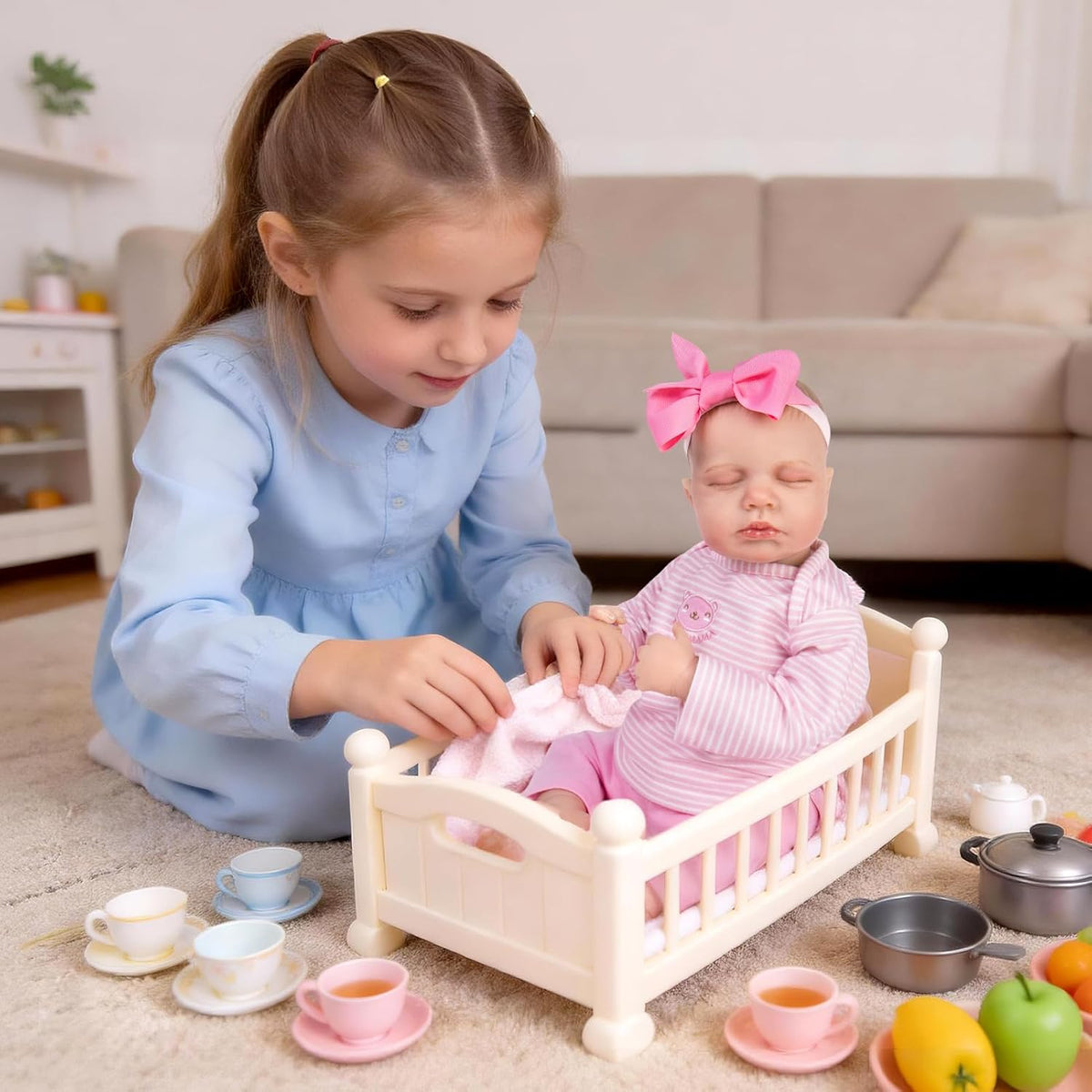 Aori Muñecas bebé Reborn Niña - Muñeca recién nacida durmiente real...
