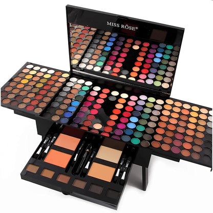 MISS ROSE Juego de maquillaje cosmético de 190 colores en caja de p...