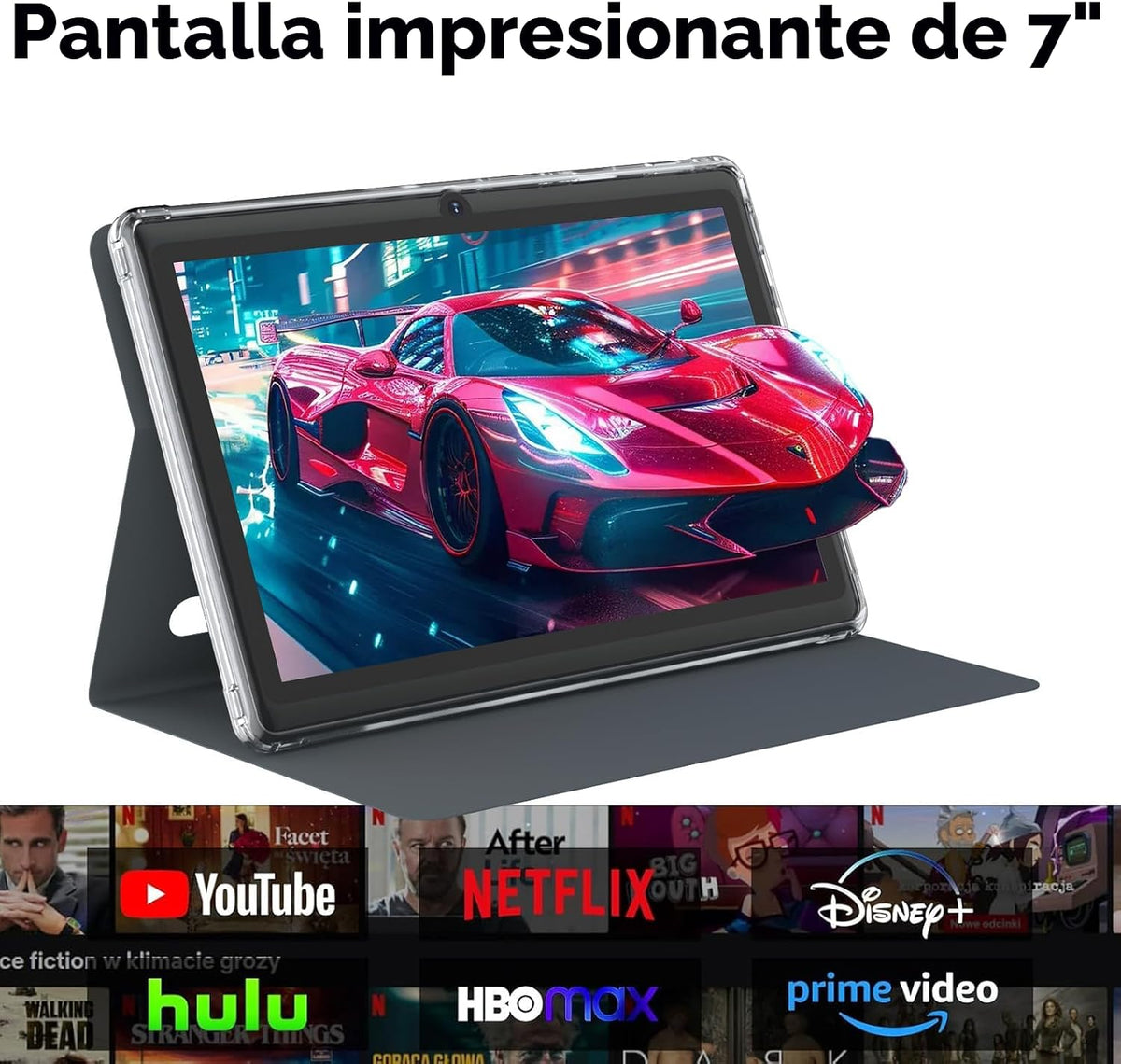 HOTTABLET Tablet Android 14.0 de 7 pulgadas con funda protectora, 8...